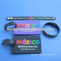 custom 3d Mexico travel using rubber luggage tag series